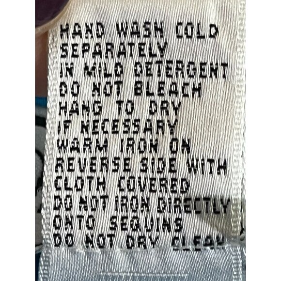 Diane Gilman Silk Sequin Top Blue 1X Glam Classic Tank Shimmer Artsy Workwear - Picture 13 of 14